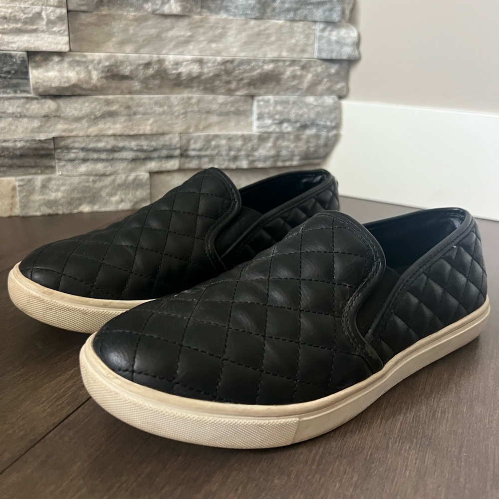 Steve Madden Leather Slip on Sneakers